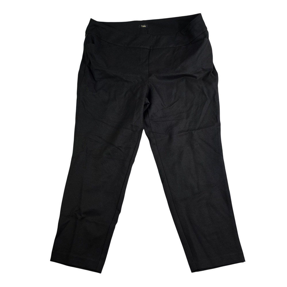 Dalia Pull On Dress Pants Women 3X Black Tummy Control Career Stretch Career New